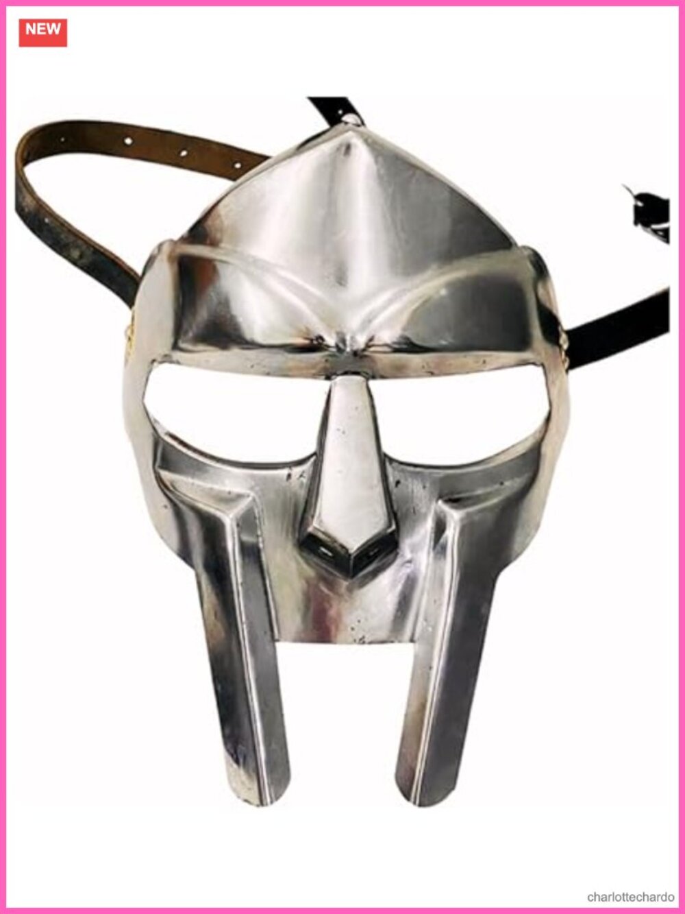 Hand-Forged Metal Gladiator Face Mask Costume Accessory